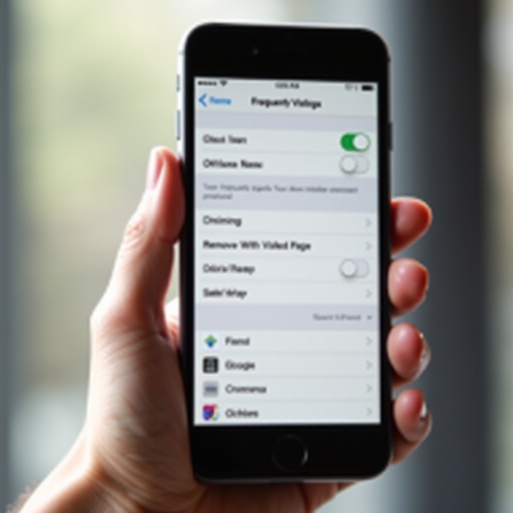 Cách gỡ bỏ Các trang thường truy cập trên iPhone