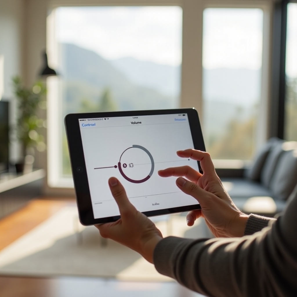 كيفية رفع مستوى الصوت على iPad بدون أزرار